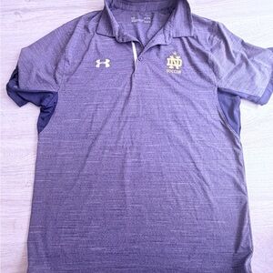 Under Armour Notre Dame Soccer Dark Blue Performance Polo